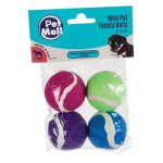Dog Toy - Pack of 4 Mini Tennis Balls